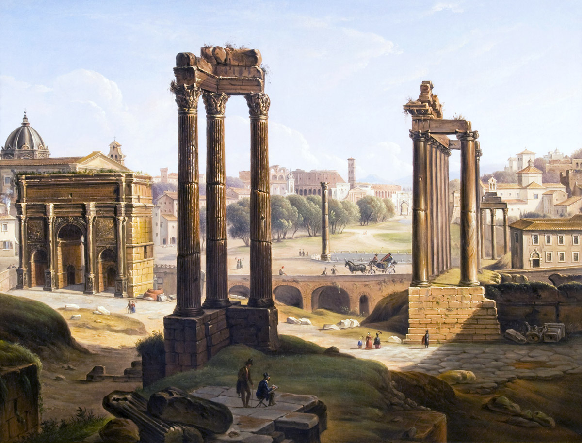 Michelangelo Pacetti, Vue sur le Forum romain depuis la colline du Capitole